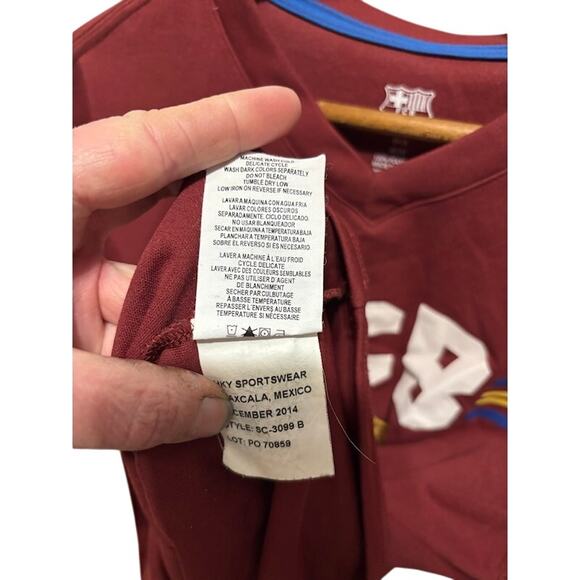 Barcelona FCB soccer jersey team maroon red shirt football red men's sz M - Picture 6 of 7